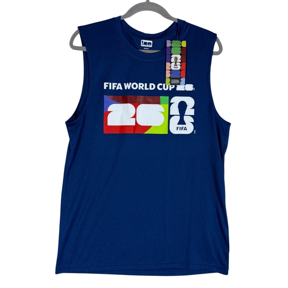 FIFA World Cup 26 Shirt Mens M Blue Soccer Outerstuff‎ Sleeveless Tank Top